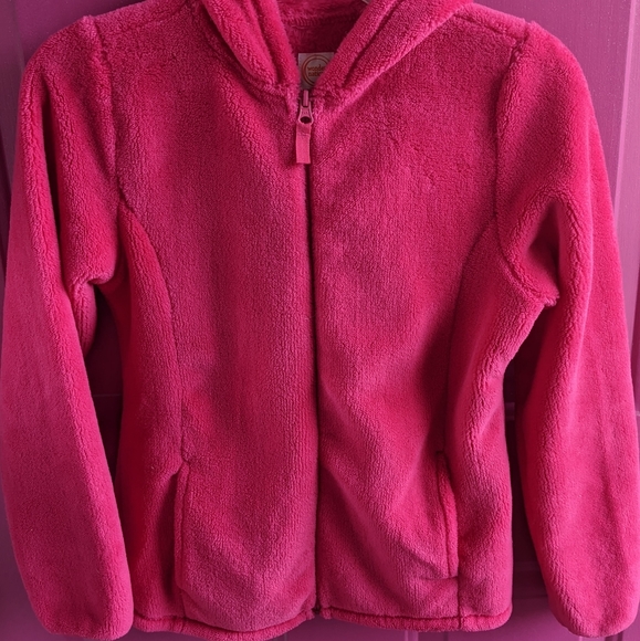 Pink Soft Fuzzy Zip-up Hoodie - Picture 1 of 7